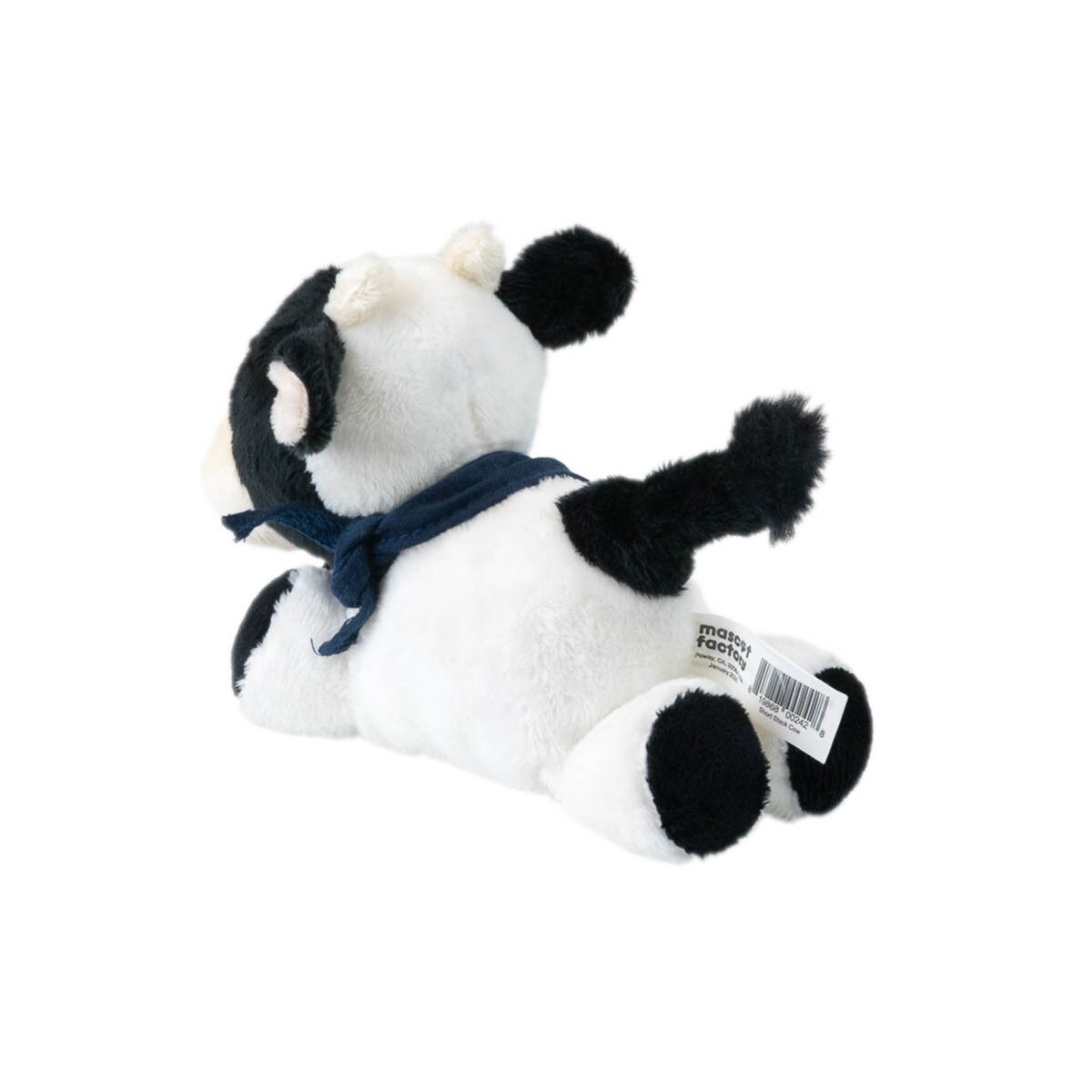 Mini cow stuffed animal with go team navy bandana